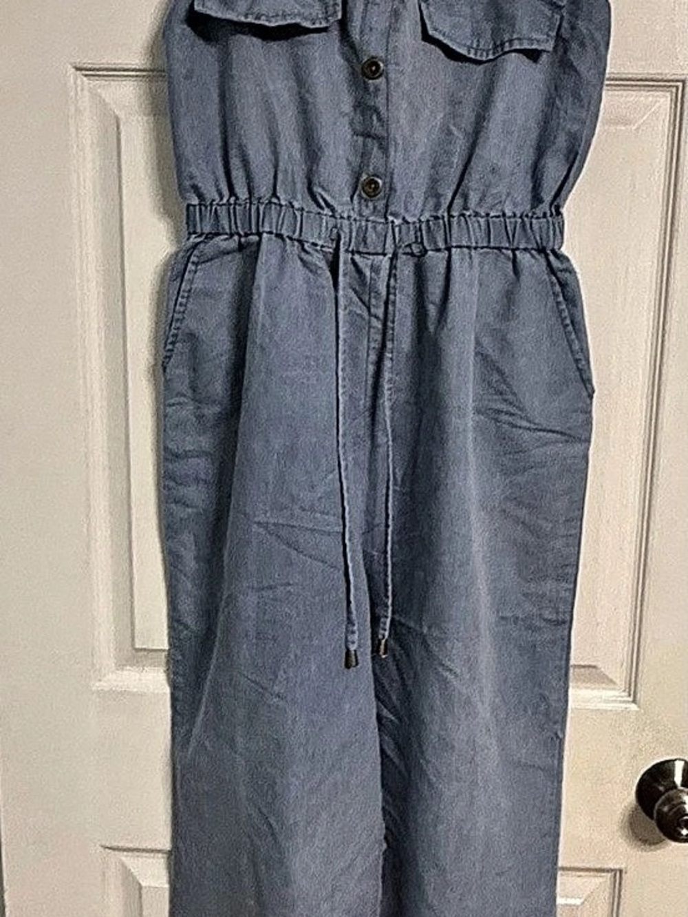 Blue Wide-Leg Jumpsuit